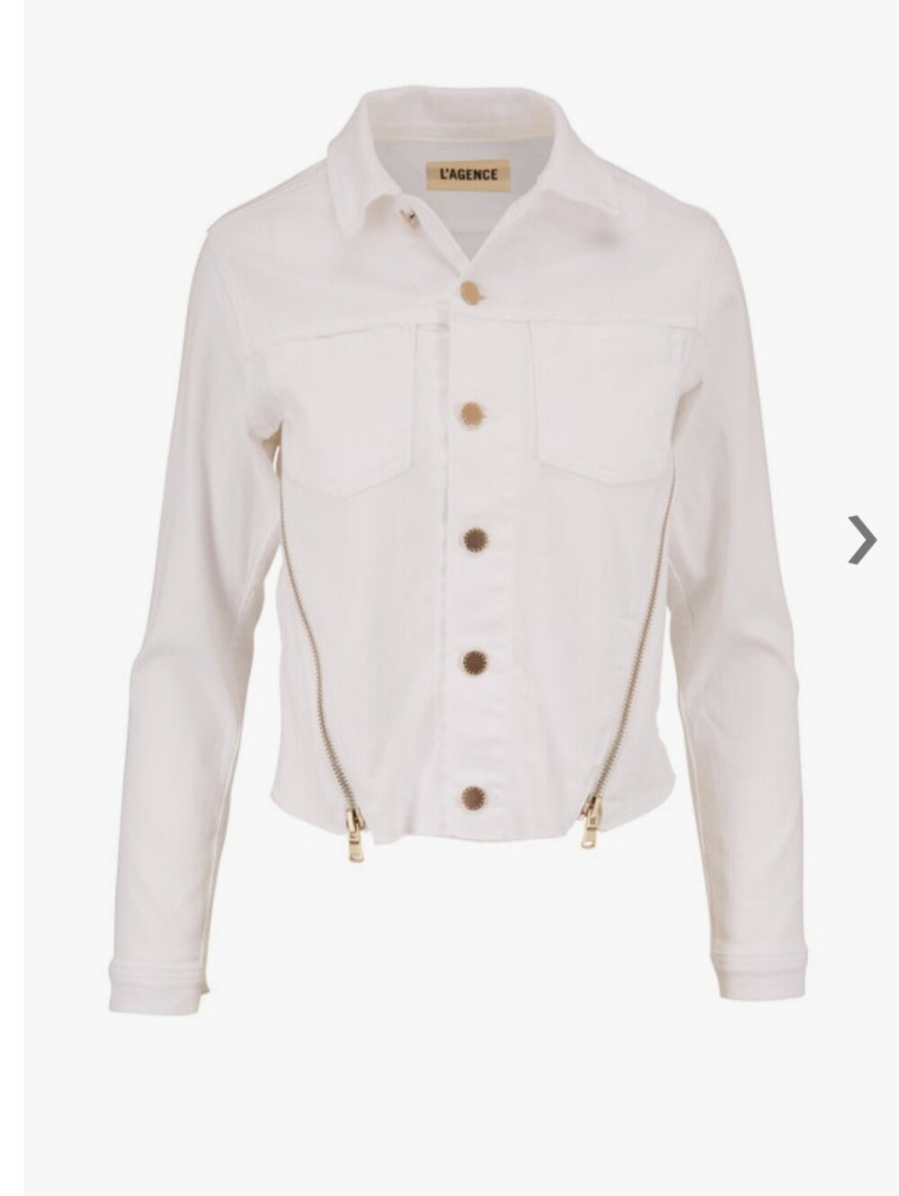 L'Agence

Jamie White Double Front Zipper Denim Jacket